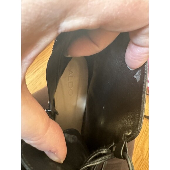 ALDO Jonasson Lace Up Ankle Booties Stiletto Heels Women’s‎ Size 7 Made Brazil - Picture 7 of 12